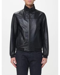 Emporio Armani - Lambskin Leather Jacket - Lyst