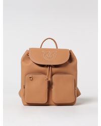 Pinko - Pebbled Leather Backpack - Lyst