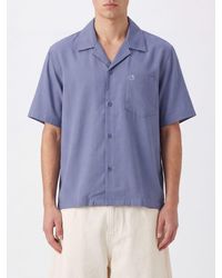 Carhartt - Short-Sleeve Cotton Shirt With Cuban Collar And Logo - Lyst