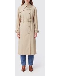 Sportmax - Double-Breasted Cotton Blend Trench Coat - Lyst