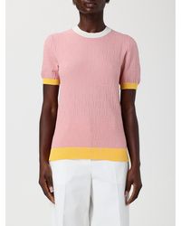 Fendi - Cotton And Silk Crew Neck Pullover - Lyst