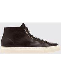 Buttero - Smooth Leather High-Top Trainers With Tone-On-Tone Logo - Lyst