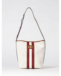 Bally - Cotton Blend And Leather Bucket Bag - Lyst