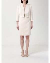 Elisabetta Franchi - Duchesse Dress With Crop Jacket - Lyst