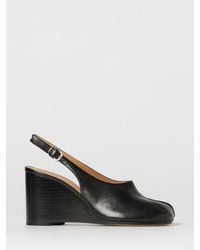 Maison Margiela - Tabi Leather Wedge Slingback - Lyst