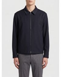 BOSS - Virgin Wool Shirt Jacket With Classic Collar And Zip Closure - Lyst