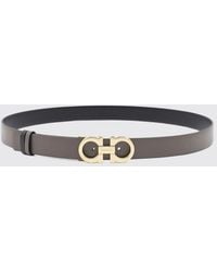 Ferragamo - 2.5 Cm Reversible Leather Belt With Gancini Buckle - Lyst
