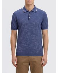 Brooksfield - Linen Blend Polo Shirt - Lyst