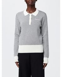 Marni - Checked Virgin Wool And Silk Polo Shirt - Lyst