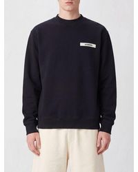 Jacquemus - Pure Cotton Crewneck Sweatshirt With Applied Contrast Logo - Lyst