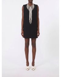 Sportmax - Cady Sheath Mini Dress With Jewel Collar And Rhinestones - Lyst