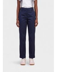 Aspesi - Slim Fit Stretch Cotton Trousers - Lyst