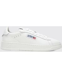 Autry - Dallas Low Bicolor Smooth Calfskin Sneakers With Logo - Lyst