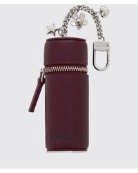 Marc Jacobs - The Lipstick Cylindrical Leather Keychain With Charm And Zip - Lyst
