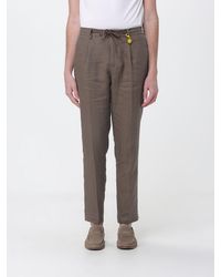 Manuel Ritz - Linen Slim Fit Trousers With Drawstring - Lyst