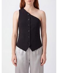 FEDERICA TOSI - Asymmetric One-Shoulder Cotton Top With Buttons - Lyst