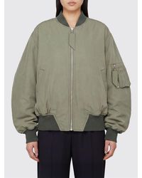 The Attico - Cropped Relaxed Fit Bomber Jacket With Dropped Shoulders - Lyst