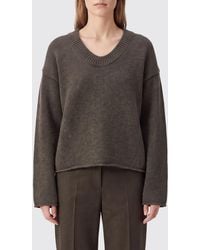 Loulou de Saison - Derry 100% Cashmere V-Neck Jumper With Dropped Shoulders - Lyst