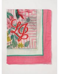 Liu Jo - Floral Cotton Scarf - Lyst