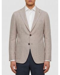 Tagliatore - Single-Breasted Linen And Wool Blazer - Lyst