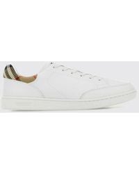 Burberry - Set Sneaker Aus Leder Und Mesh Mit Einsätzen Im Vintage Check-Muster - Lyst