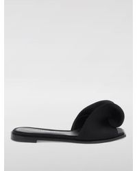 Alexander McQueen - Crepe Flat Sandals - Lyst