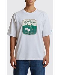 La Martina - Printed Cotton T-Shirt - Lyst