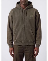 Carhartt - Cotton Zip-Up Hoodie With Dropped Shoulders - Lyst