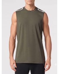Philipp Plein - Sleeveless Cotton Tank Top With Contrasting Front Logo Print - Lyst