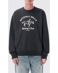 Sporty & Rich - Sporty &Amp Rich Printed Cotton Crewneck Sweatshirt - Lyst