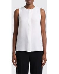 Emporio Armani - Crêpe Sleeveless Top - Lyst