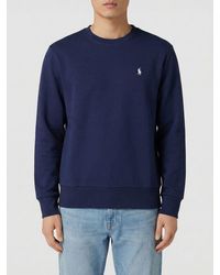 Polo Ralph Lauren - Cotton Crewneck Sweatshirt With Pony Logo - Lyst