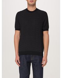 Emporio Armani - Silk And Cotton Blend T-Shirt - Lyst