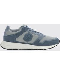 BOSS - Mesh And Suede Sneakers - Lyst