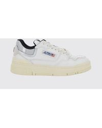 Autry - Clc Low Leather And Mesh Sneakers With Perforated Toe - Lyst