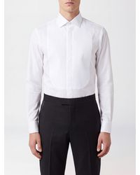Junya Watanabe - Slim Fit Cotton Shirt With Plastron And French Collar - Lyst