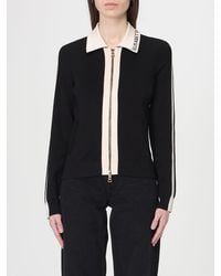 Elisabetta Franchi - Logo Viscose Knit Polo Cardigan - Lyst