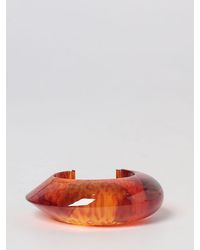 Alaïa - Pulsera Rígida Edge De Resina Con Efecto Carey Y Detalles De Latón - Lyst