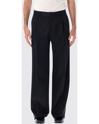 Lardini - Pure Virgin Wool Wide-Leg Trousers With Darts And Mid-Rise Waist - Lyst
