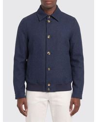 Brunello Cucinelli - Silk And Linen Bomber Jacket - Lyst