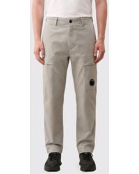 C.P. Company - Straight-Leg Stretch-Cotton Cargo Trousers With Logo - Lyst