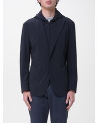 Manuel Ritz - Single-Breasted Blazer With Sweatshirt Hood - Lyst