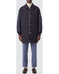 Comme des Garçons - Comme Des Gar&Ccedil	Ons Homme Plus Wool Bomber Jacket With Zip Closure And Logo - Lyst
