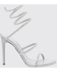 Rene Caovilla - Cleo Crystal-Embellished Spiral Strap High-Heeled Sandals - Lyst