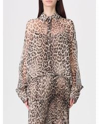 Ermanno Scervino - Animal Print Silk Shirt - Lyst
