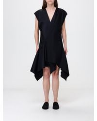 KHAITE - Sleeveless Asymmetrical V-Neck Mini Dress - Lyst