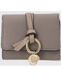 Chloé - Chlo&Eacute Small Calfskin Leather Trifold Wallet With Charm - Lyst