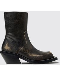 CAMPERLAB - Quetal Bicolor Leather Western Boots With Square Toe - Lyst