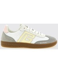 Balmain - Swan Leather Sneakers - Lyst
