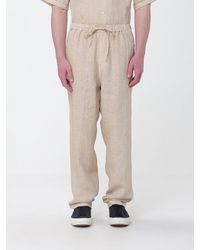 120% Lino - Linen Drawstring Trousers - Lyst
